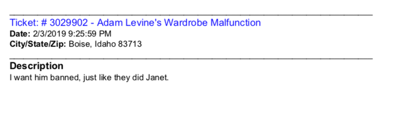 Illustration for article titled America Vs. Adam Levine's Nipples: All The FCC Viewer Complaints About The Super Bowl Halftime Show